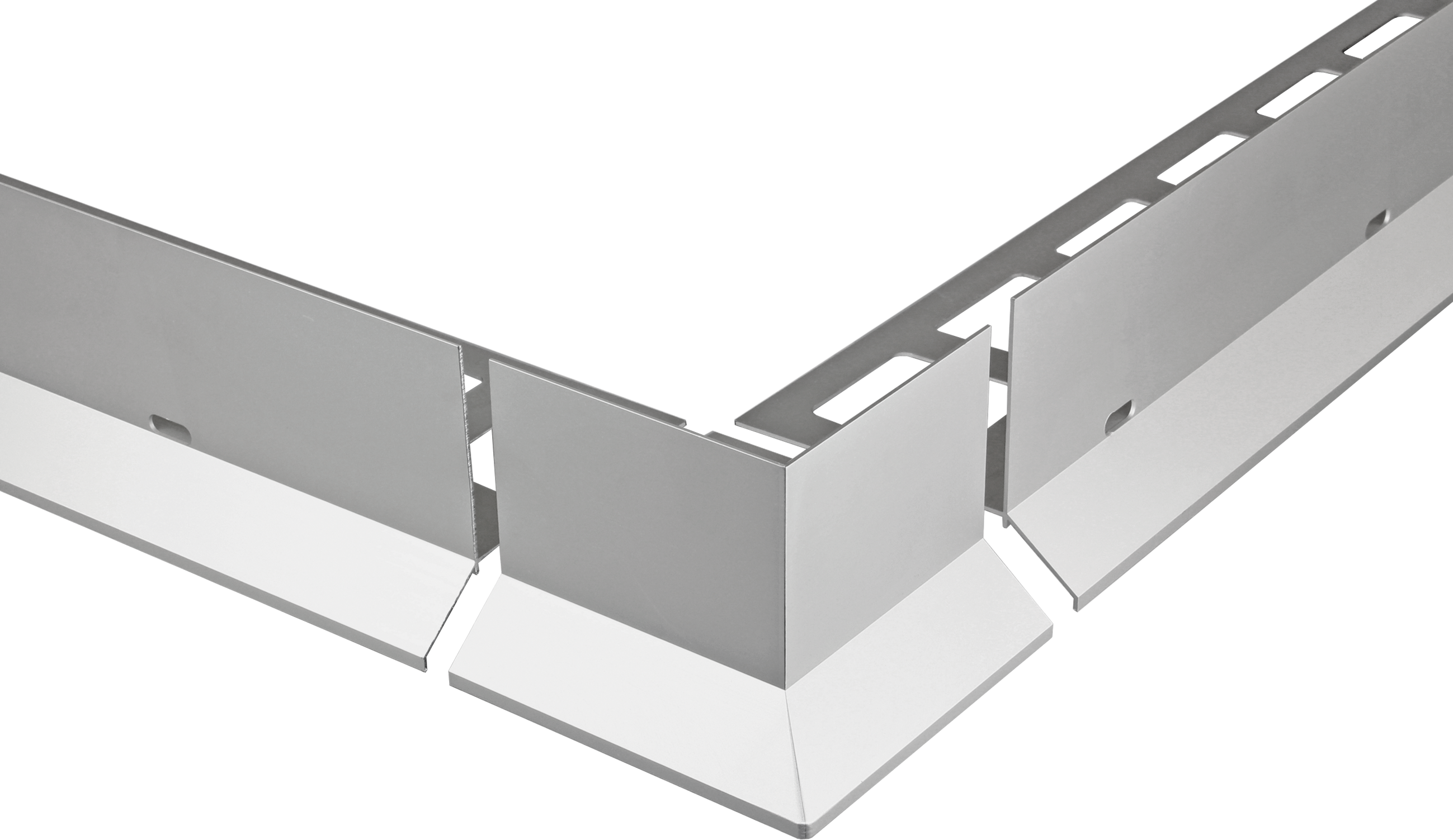 DURAL corner piece DURABAL BL aluminium anodised silver 125mm