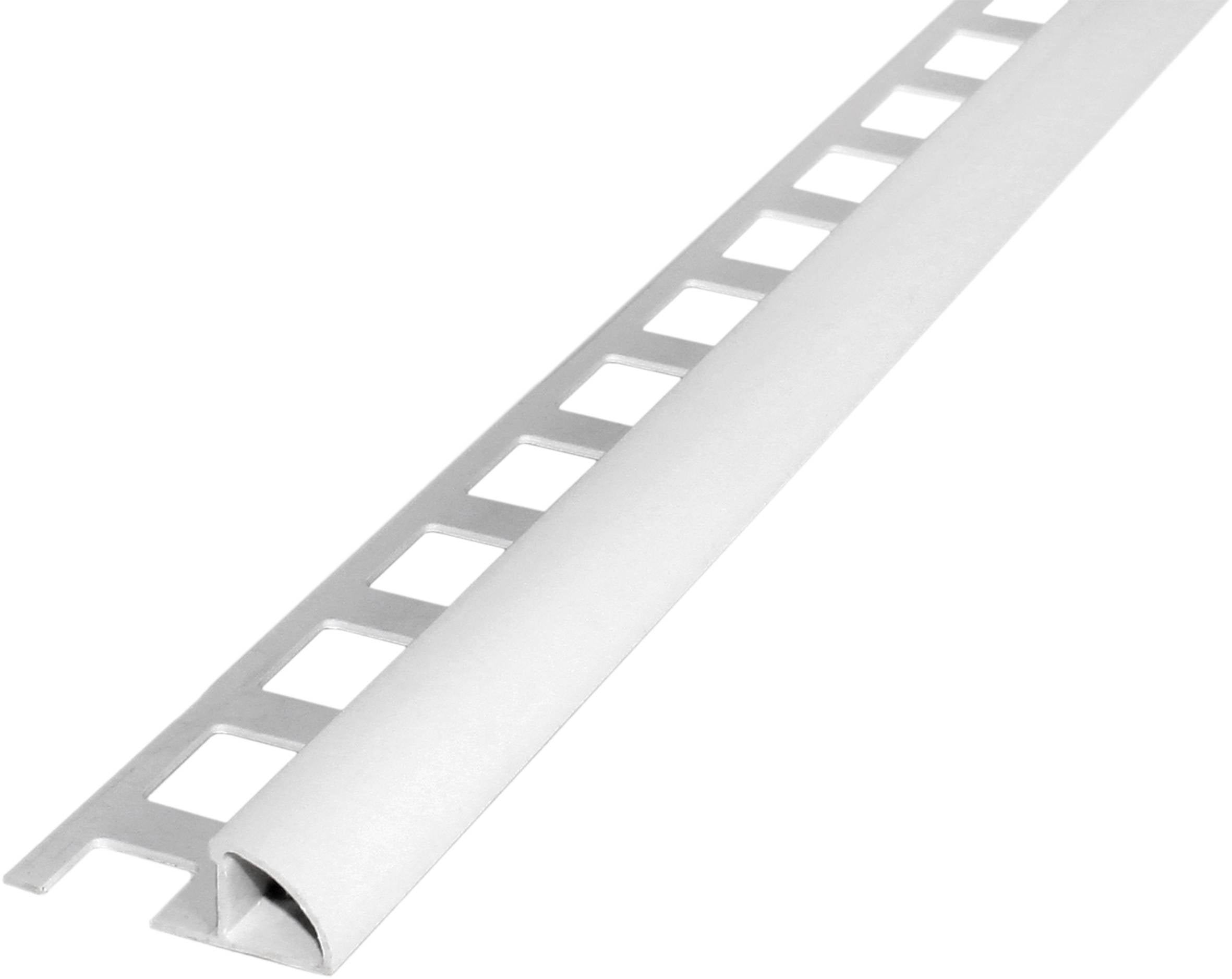 FLIESENEXPERT 24 Viertelkreisprofil RONDI ROG PVC weiß 12,5mm 250cm