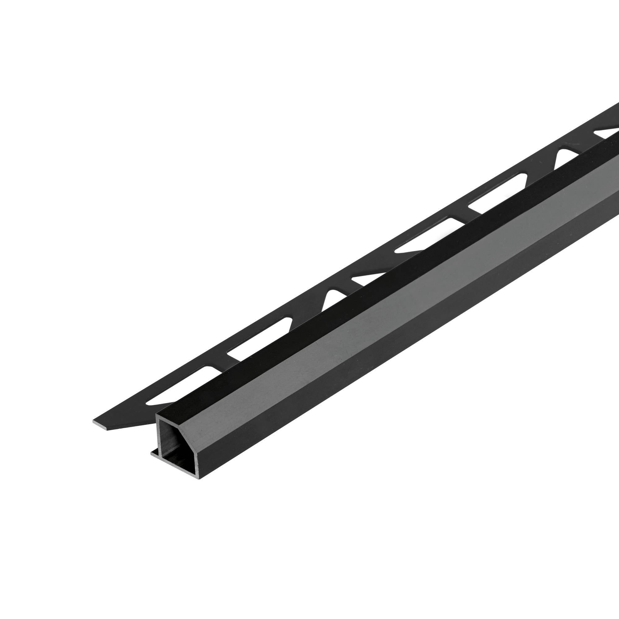 DURAL end profile DURAPLUS DIAMOND aluminium powder-coated black matt 10mm 250cm