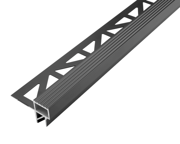 Basisprofil SQUARESTEP LED Aluminium pulverbeschichtet schwarz matt RAL 9011 11mm 150cm