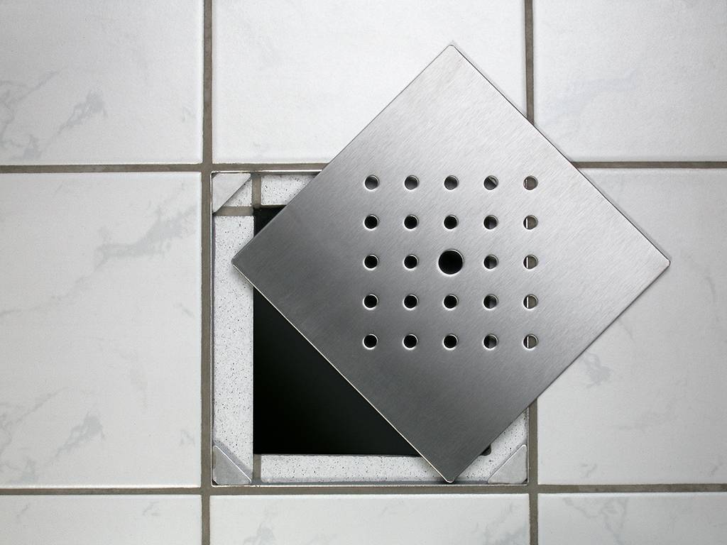 DURAL floor drain cover FLOWFIX stainless steel (V2A/304) natural 10mm