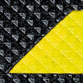 DURAL Einlage DIAMONDTRED PVC chevron safety yellow rutschhemmend 25lfdm