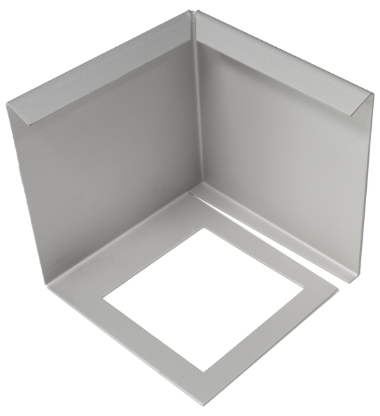 DURAL hoekstuk DURABAL BW aluminium geanodiseerd zilver 95mm 80mm