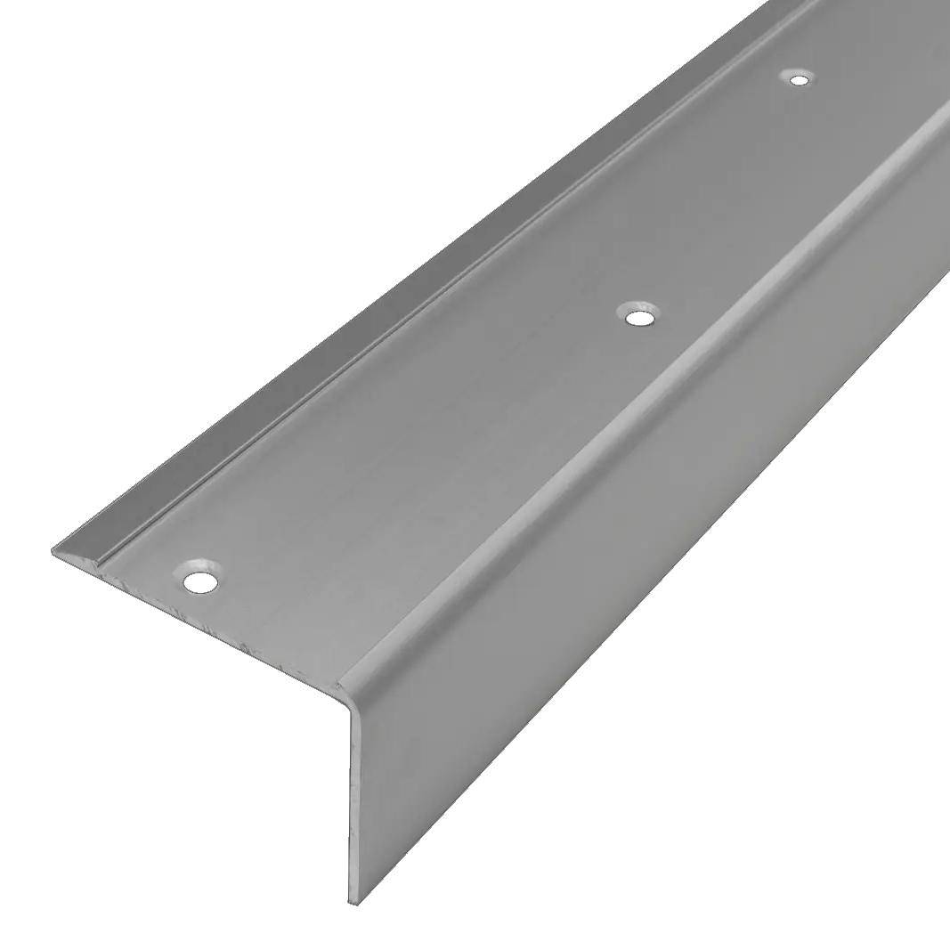 DURAL traptredeprofiel voor 1 x inzetstuk 43 mm TREDSAFE aluminium geanodiseerd zilver 44mm 250cm