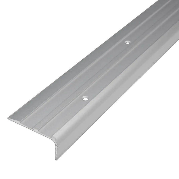 DURAL stair tread profile for 2 x insert 13 mm TREDSAFE PVC silver anodized 24mm 250cm