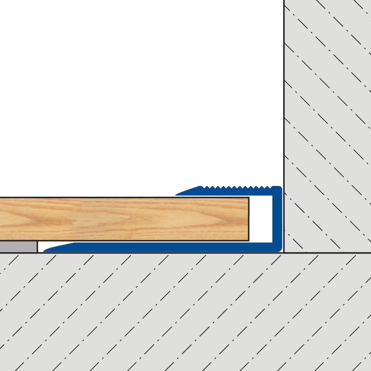 DURAL edging profile ADAPT aluminium anodised titanium 12mm 270cm