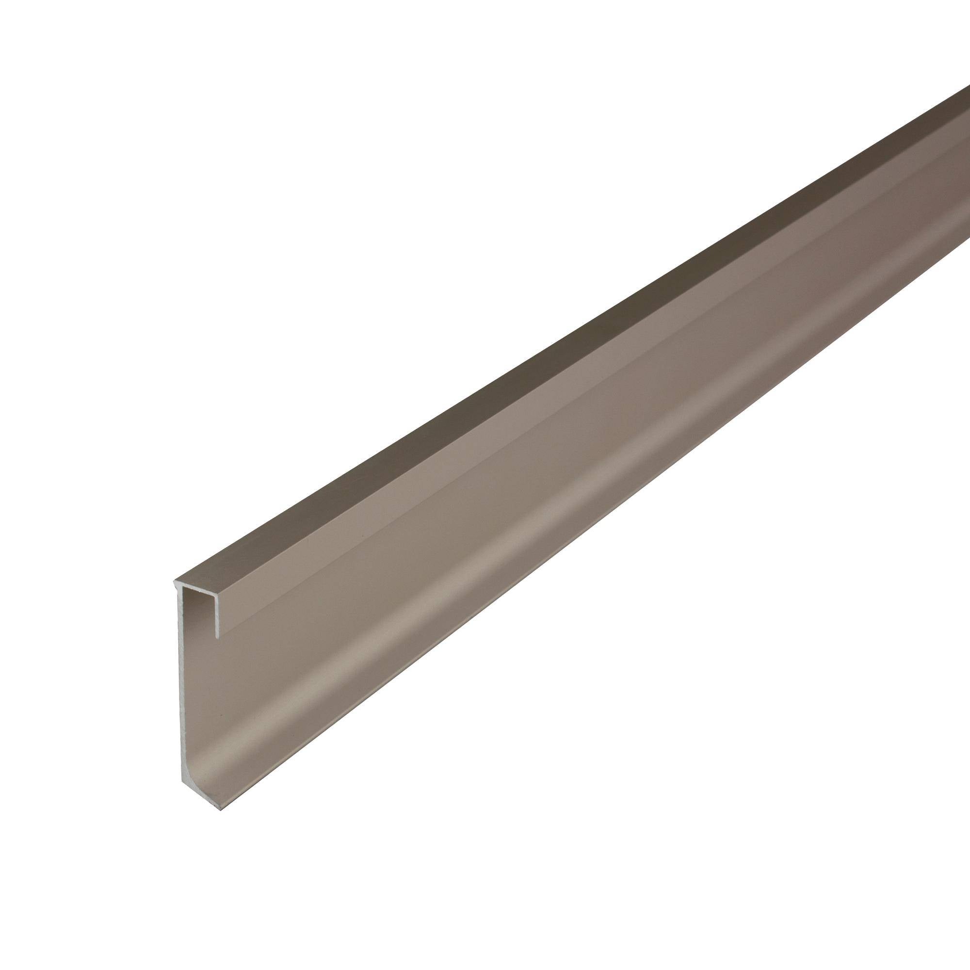 DURAL verlichte plint CONSTRUCT LED aluminium geanodiseerd titanium 60mm 250cm