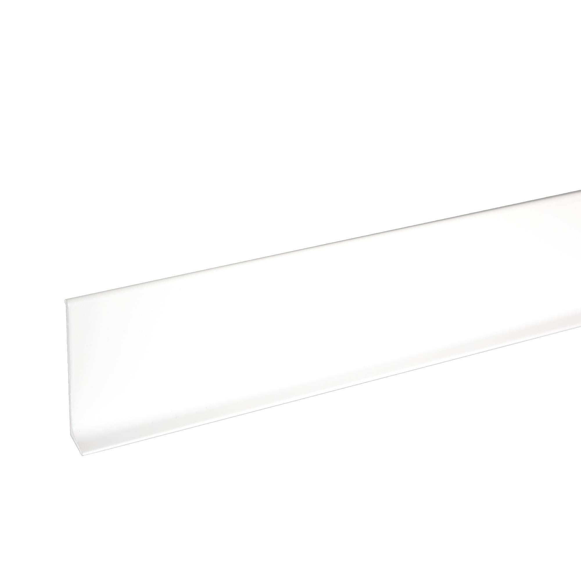 DURAL skirting board CONSTRUCT METALL aluminium powder-coated white RAL 9003 60mm 250cm