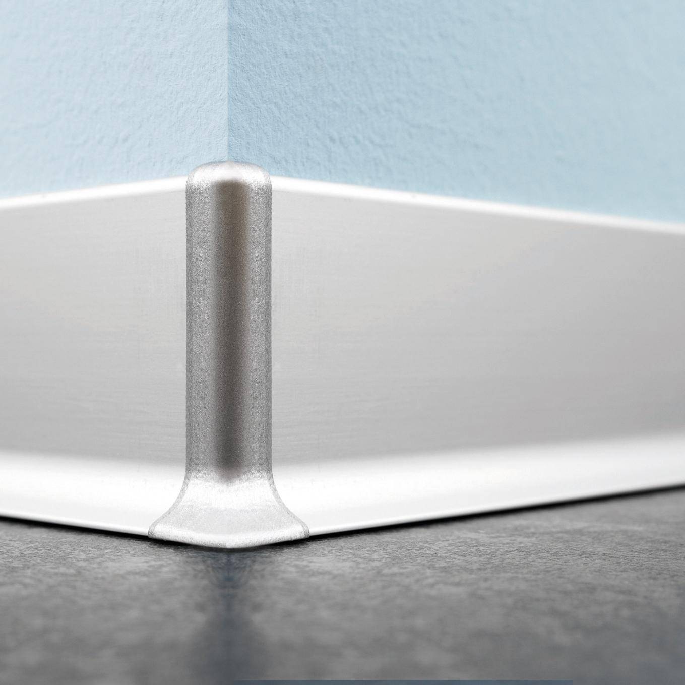 DURAL buitenhoek CONSTRUCT METAL aluminium geanodiseerd zilver 80mm