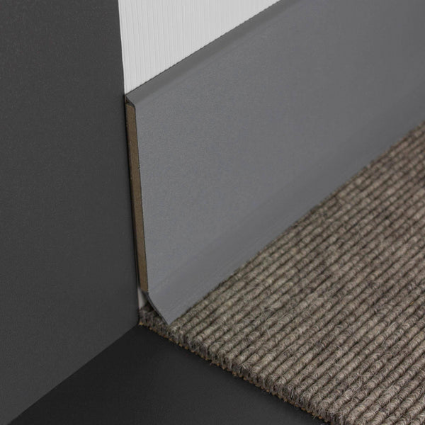 DURAL kernplint geschuimd CONSTRUCT SOLID CORE aluminium donkergrijs 60mm 250cm