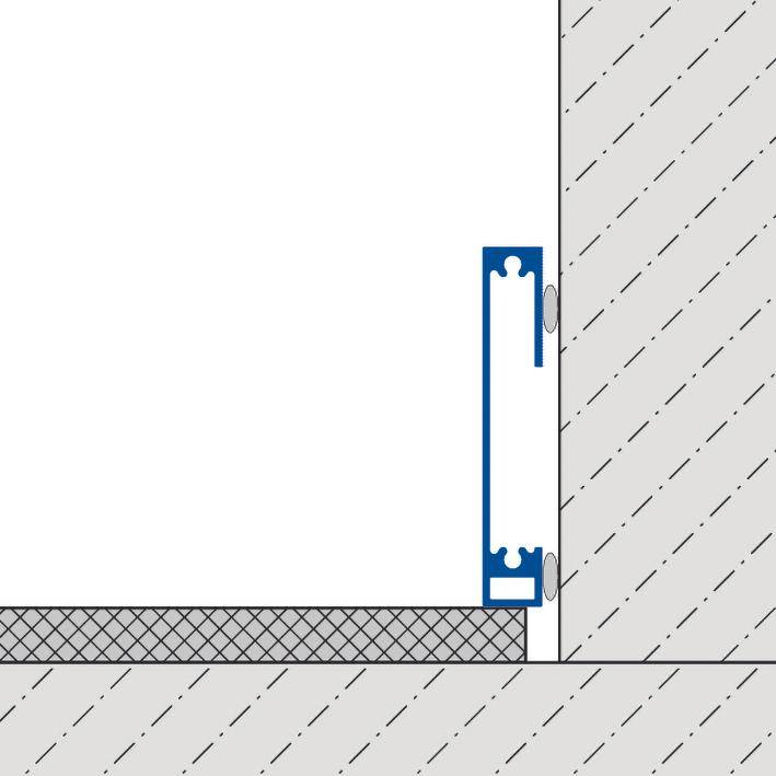 DURAL Sockelleiste CONSTRUCT SQUARE Aluminium eloxiert silber 250cm