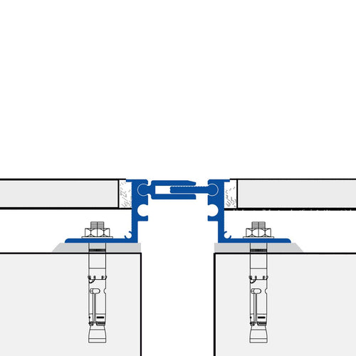 DURAL dilatatie- en bewegingsvoegprofiel DURAFLEX GFS aluminium 43mm 300cm