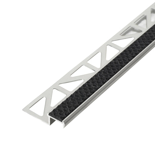 DURAL stair tread profile with insert 13 mm DIAMONDSTEP aluminium anodised neutral black 11mm 250cm