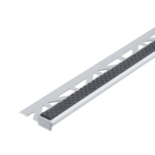 DURAL stair tread profile with insert 13 mm DIAMONDSTEP aluminium anodised anthracite 11mm 250cm