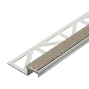 Treppenstufenprofil mit Einlage 13 mm DIAMONDSTEP Aluminium eloxiert sand 9mm 250cm