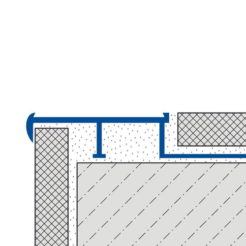 DURAL traptredeprofiel voor inzetstuk 37 mm DIAMONDSTEP aluminium geanodiseerd zilver 9mm 250cm