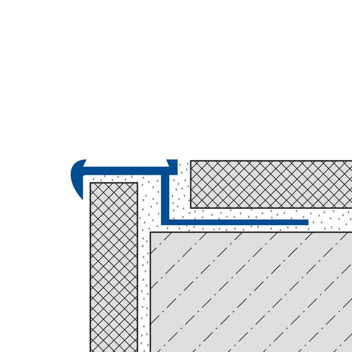 DURAL traptredeprofiel voor inzetstuk 13 mm DIAMONDSTEP aluminium geanodiseerd zilver 9mm 250cm