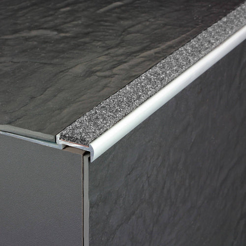 DURAL Treppenstufenprofil mit Einlage 13 mm DIAMONDSTEP Aluminium eloxiert anthrazit 9mm 250cm