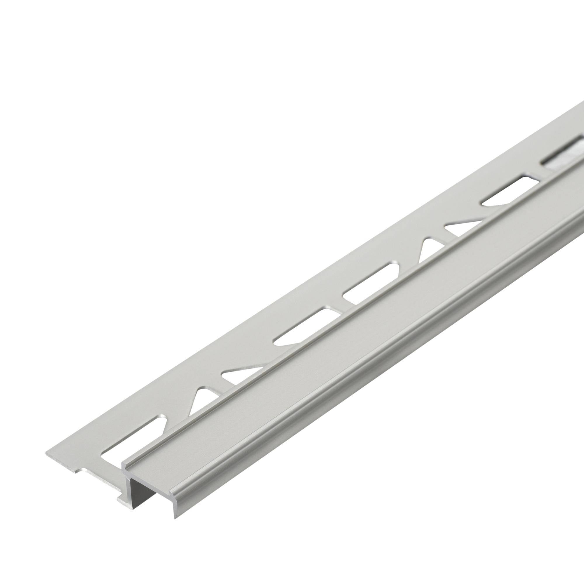 DURAL traptredeprofiel voor inzetstuk 13 mm DIAMONDSTEP aluminium geanodiseerd zilver 9mm 250cm