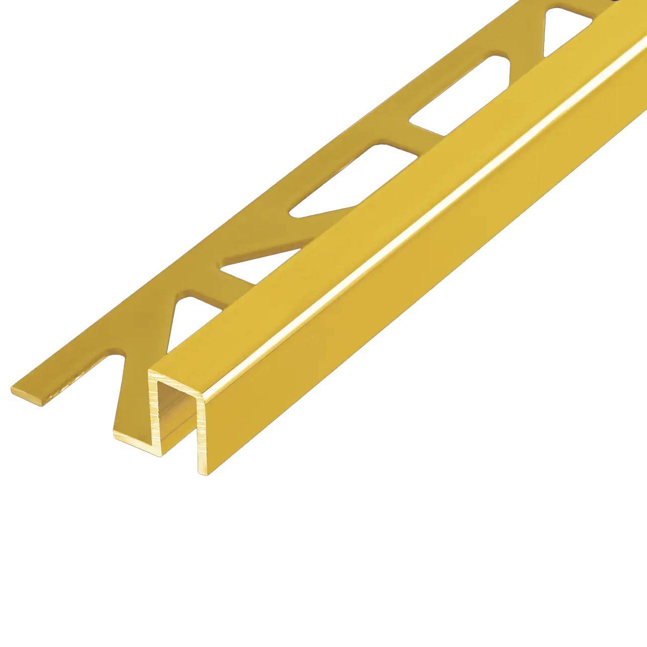 DURAL end profile DURAPLUS brass high gloss with protective film 11mm 250cm