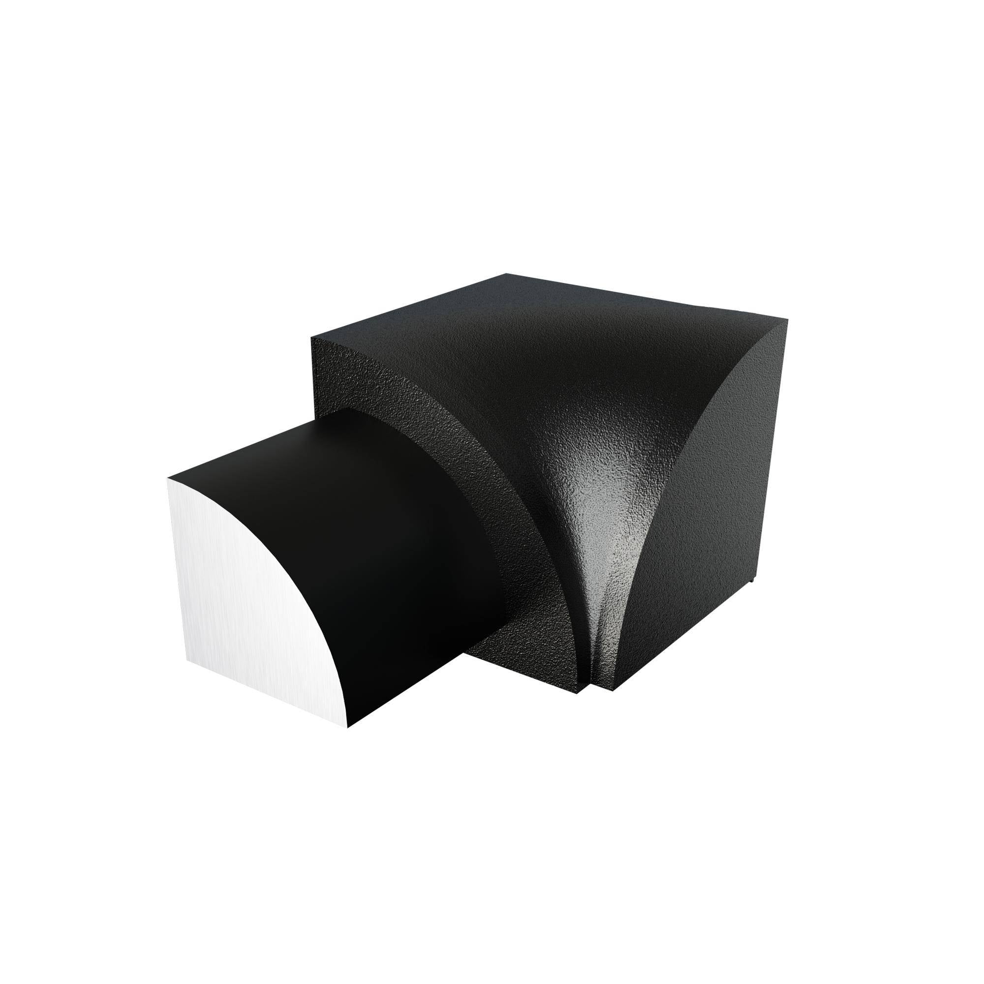 DURAL inside corner DURONDELL aluminium powder-coated black matt 20mm