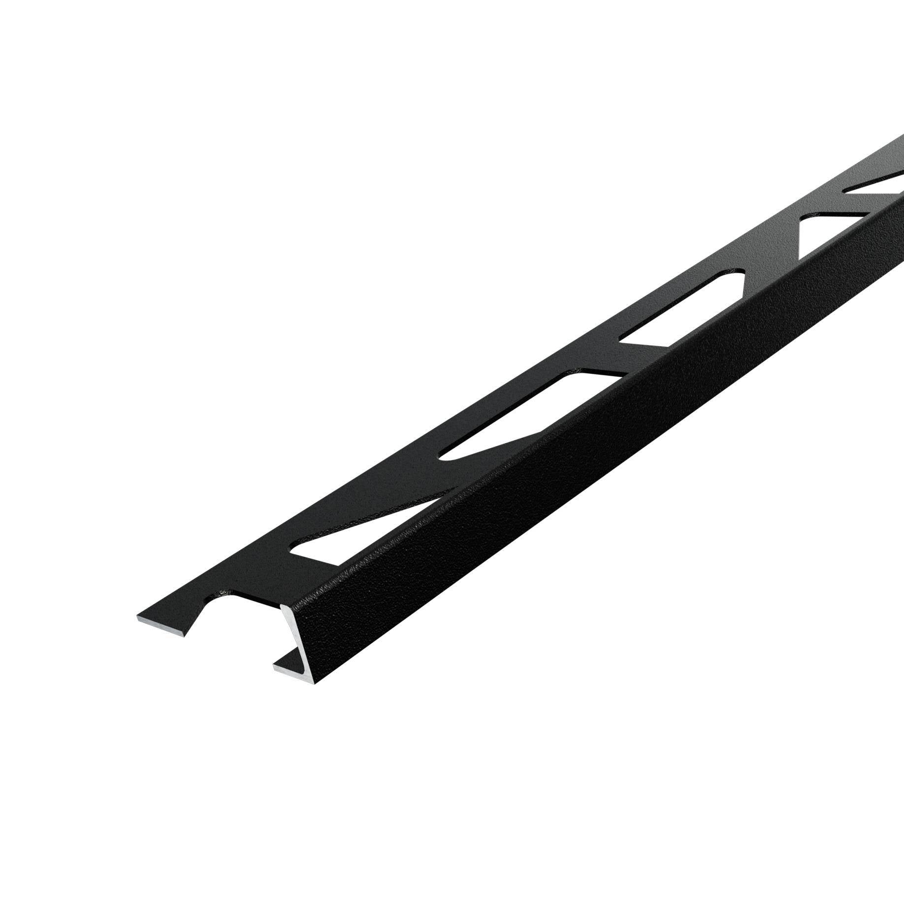 DURAL angle profile DUROSOL aluminum powder-coated black matt RAL 9011 8mm 300cm