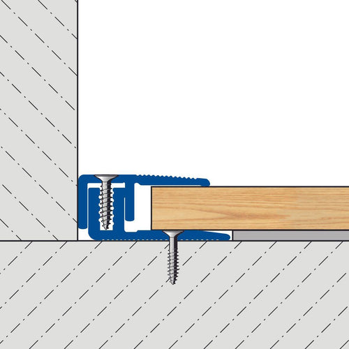 DURAL eindprofiel DUOFLOOR LVT BORDER aluminium geanodiseerd zilver 3,5 mm 270 cm