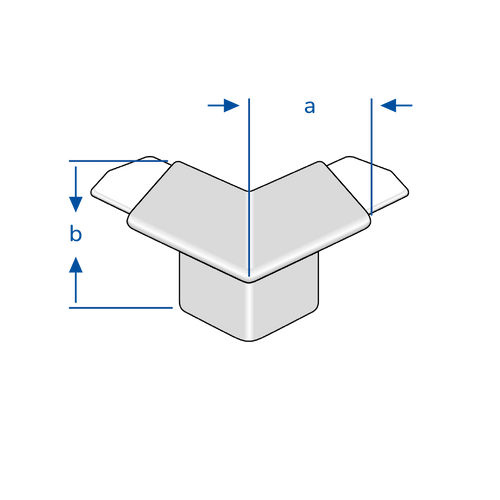 Außenecke DURABAL BK Aluminium eloxiert silber 74mm 23mm