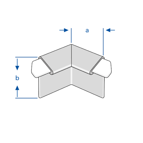 DURAL binnenhoek DURABAL BK aluminium geanodiseerd zilver