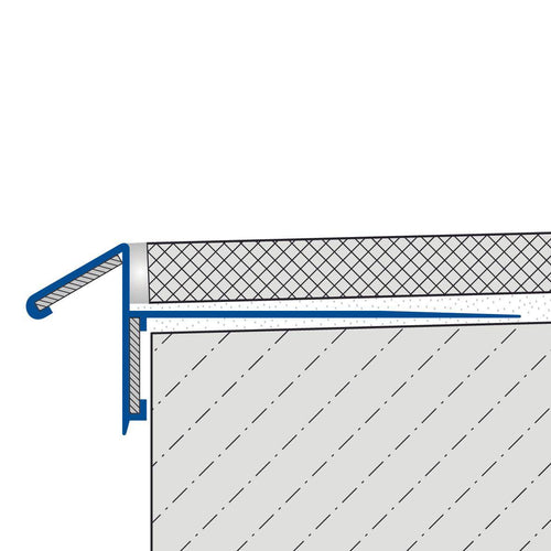 DURAL balcony angle profile undrilled DURABAL BK aluminum anodized silver 9mm 300cm