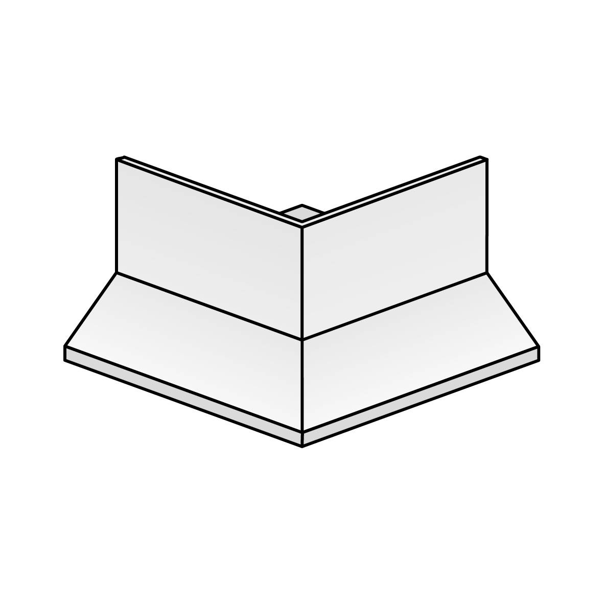 DURAL hoekstuk DURABAL BL aluminium geanodiseerd zilver 125mm