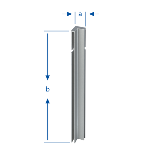 Innenecke DURABAL BO Aluminium pulverbeschichtet anthrazit RAL 7016 100mm 12mm