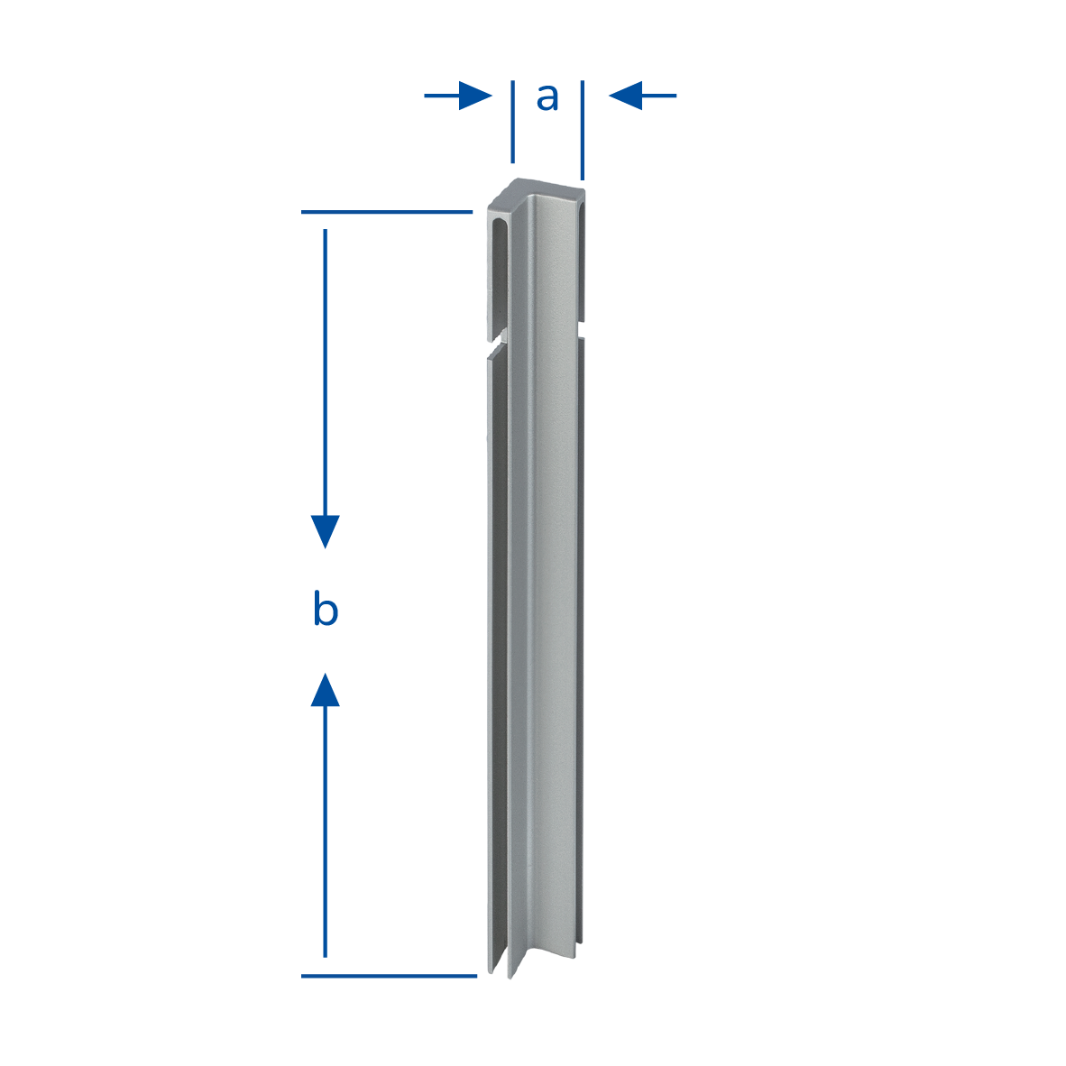 Innenecke DURABAL BO Aluminium pulverbeschichtet anthrazit RAL 7016 120mm 12mm