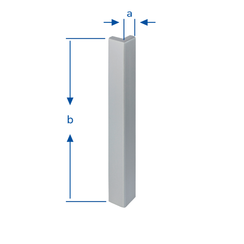 DURAL buitenhoek DURABAL BO aluminium geanodiseerd zilver 120mm 8mm