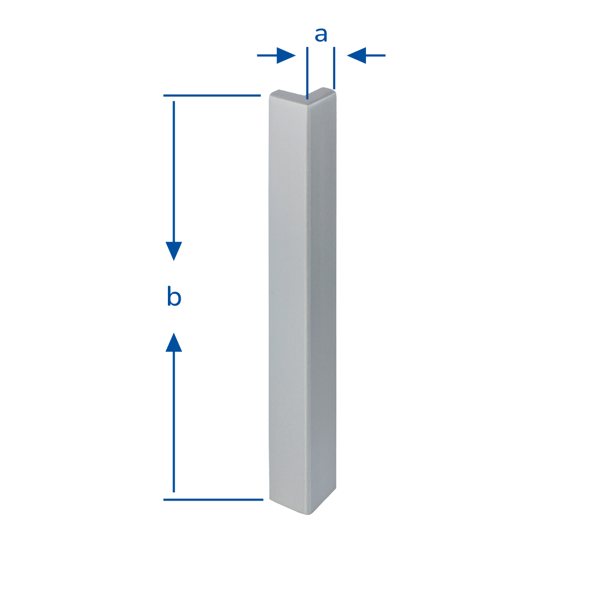 Außenecke DURABAL BO Aluminium pulverbeschichtet anthrazit RAL 7016 100mm 8mm