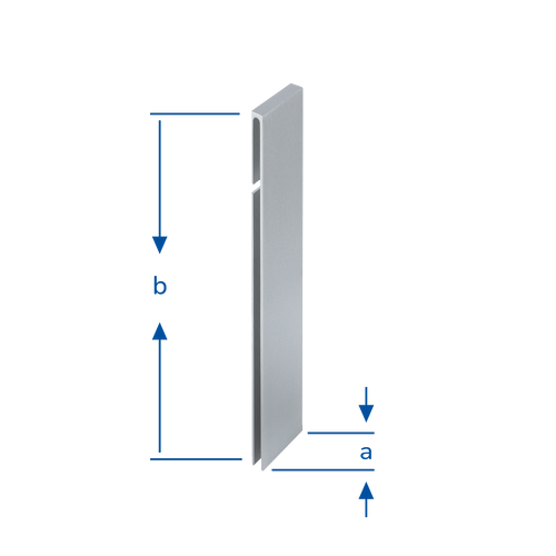 DURAL binnenhoek DURABAL BO aluminium geanodiseerd zilver 120mm 18mm