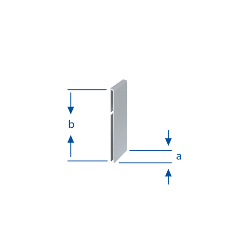 DURAL binnenhoek DURABAL BO aluminium gepoedercoat platinagrijs RAL 7036 40mm