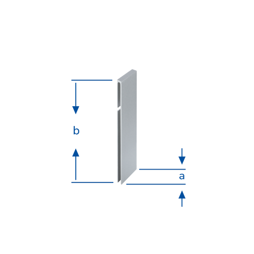 Innenecke DURABAL BO Aluminium pulverbeschichtet platingrau RAL 7036 60mm