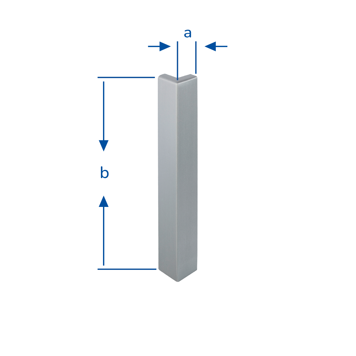 DURAL buitenhoek DURABAL BO aluminium geanodiseerd antraciet RAL 7016 80mm 8mm
