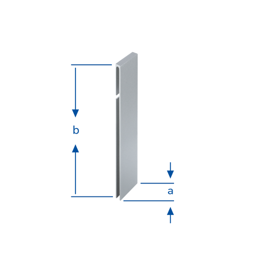 DURAL binnenhoek DURABAL BO aluminium gepoedercoat antraciet RAL 7016 80mm