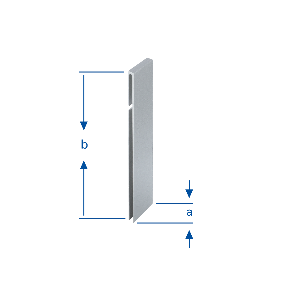 DURAL binnenhoek DURABAL BO aluminium gepoedercoat platinagrijs RAL 7036 80mm