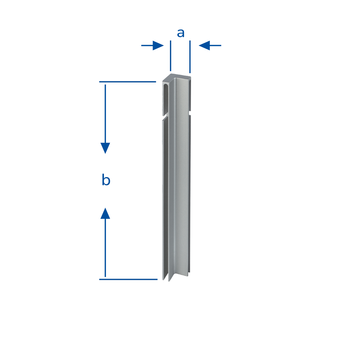 Innenecke DURABAL BO Aluminium pulverbeschichtet platingrau RAL 7036 60mm 12mm