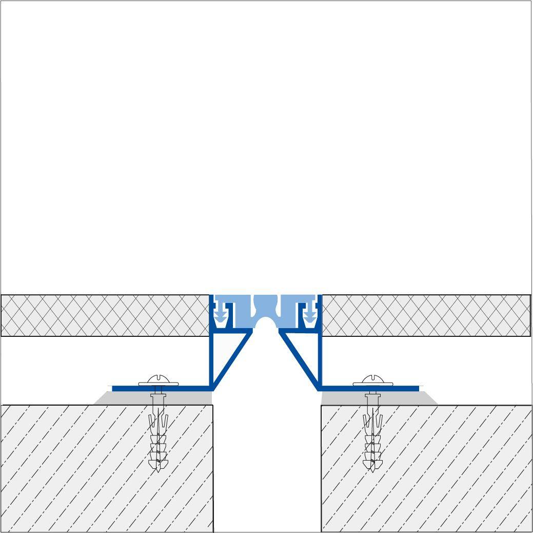 DURAL dilatatie- en bewegingsvoegprofiel DURAFLEX BP aluminium 35mm 300cm