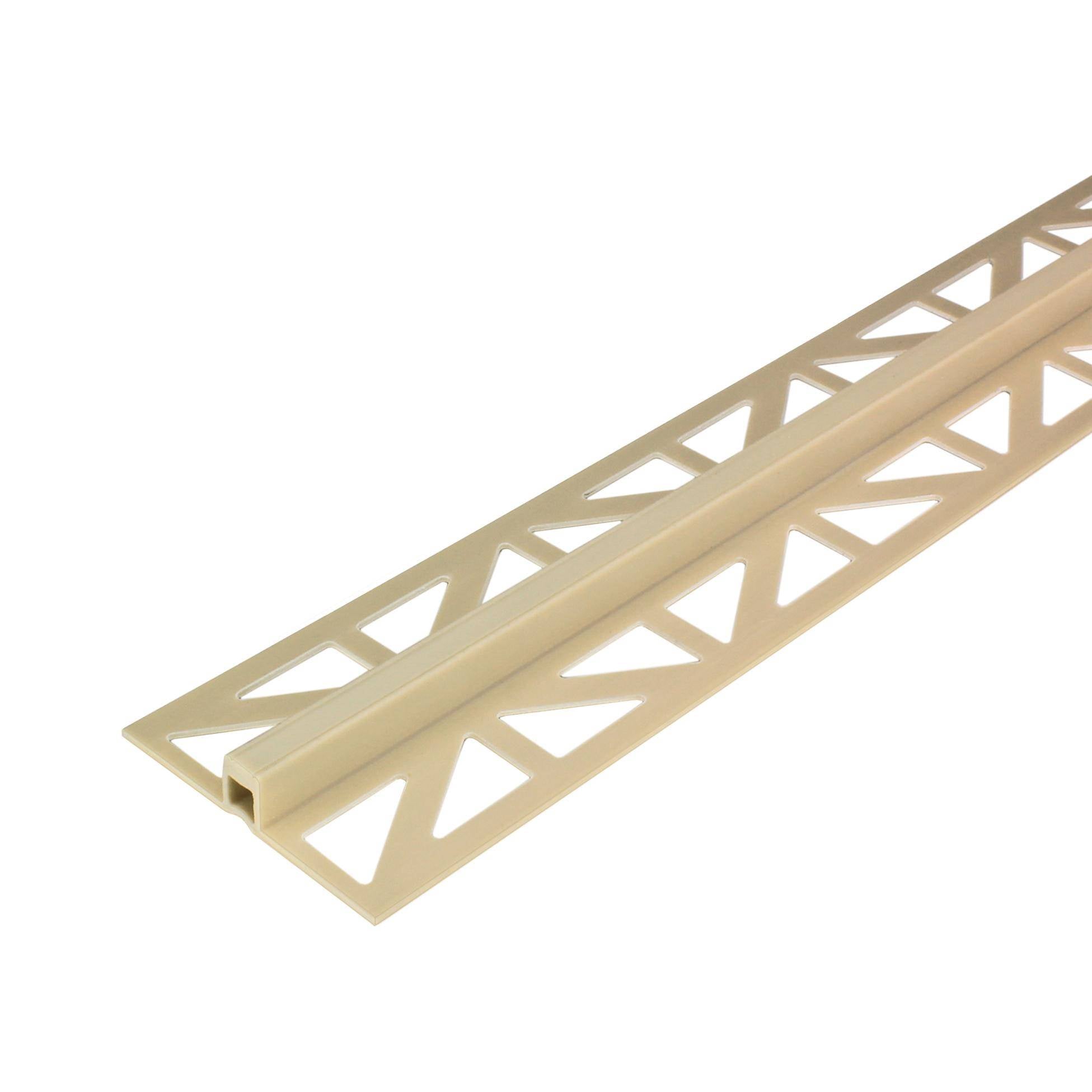 DURAL Dehn- und Bewegungsfugenprofil breite gelochte Schenkel DURAFLEX PVC PVC beige 10mm 250cm