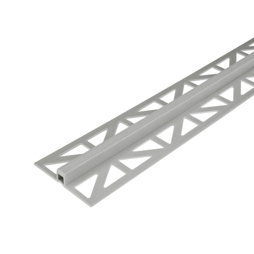 DURAL dilatatie- en bewegingsvoegprofiel brede geperforeerde poten DURAFLEX PVC grijs 6mm 250cm