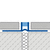 DURAL expansion and movement joint profile wide perforated legs DURAFLEX PVC PVC beige 10mm 250cm