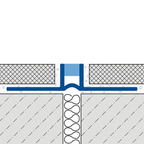 DURAL expansion and movement joint profile wide perforated legs DURAFLEX PVC PVC beige 10mm 250cm