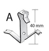 DURAL Halteclip Typ A DURAFLEX KF Edelstahl (V2A/304) silber natur 40mm