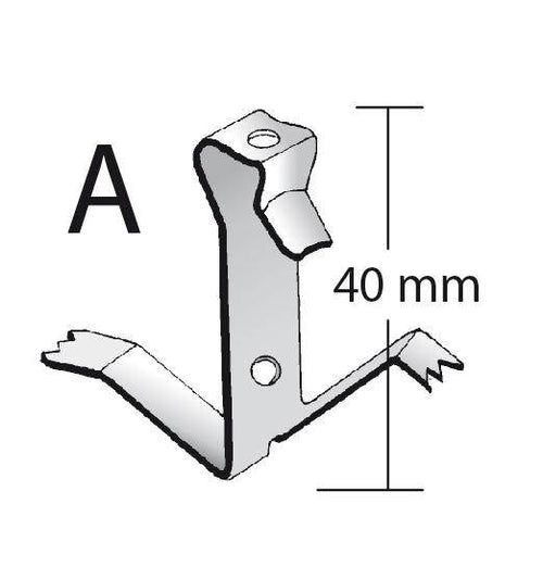 DURAL retaining clip type A DURAFLEX KF stainless steel (V2A/304) silver natural 40mm