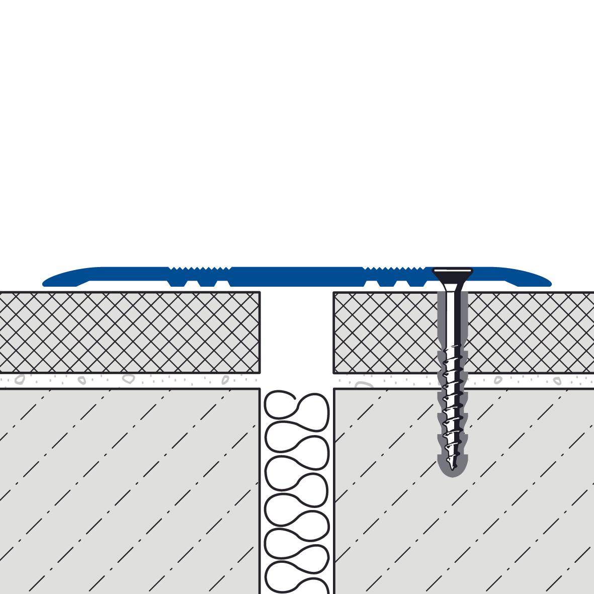 DURAL cover profile drilled on one side DURAFLEX KA aluminium silver natural 3.5mm 250cm